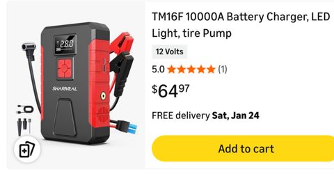TM16F 10000A Battery Charger, LED Light, tire Pump