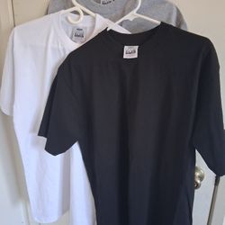 PRO CLUB WHITE 12 BLACK 12 GREY 12 TOTAL 36 PC MAN'S COMFORT SHIRT SLEEVE T SHIRT SIZE L TALL  ( BRAND NEW PRICE IS LOWEST  )