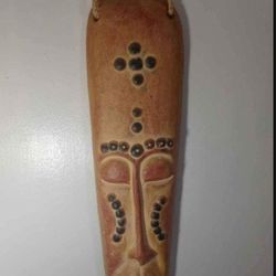Mexican Wall Art Pottery - Mask 24"×6" 