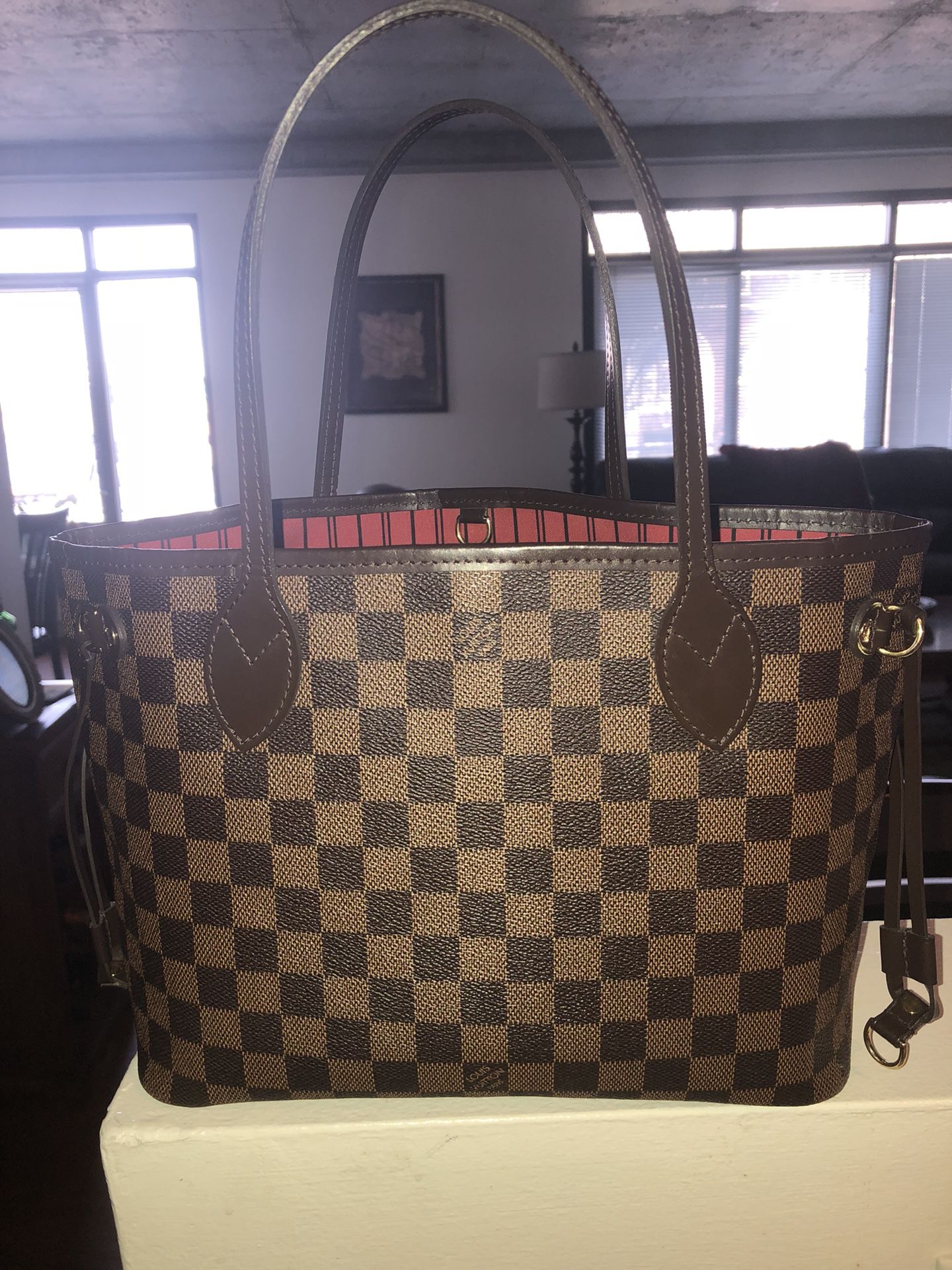 Louis Vuitton Damier Ebene Neverfull PM Tote with dust bag for Sale in  Denver, CO - OfferUp