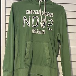 Vintage Green Notre Dame Irish Hoodie Sweatshirt Men’s Size M