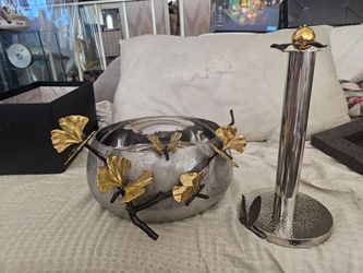 Michael aram ginkgo buttery bowl pomegranate towel holder