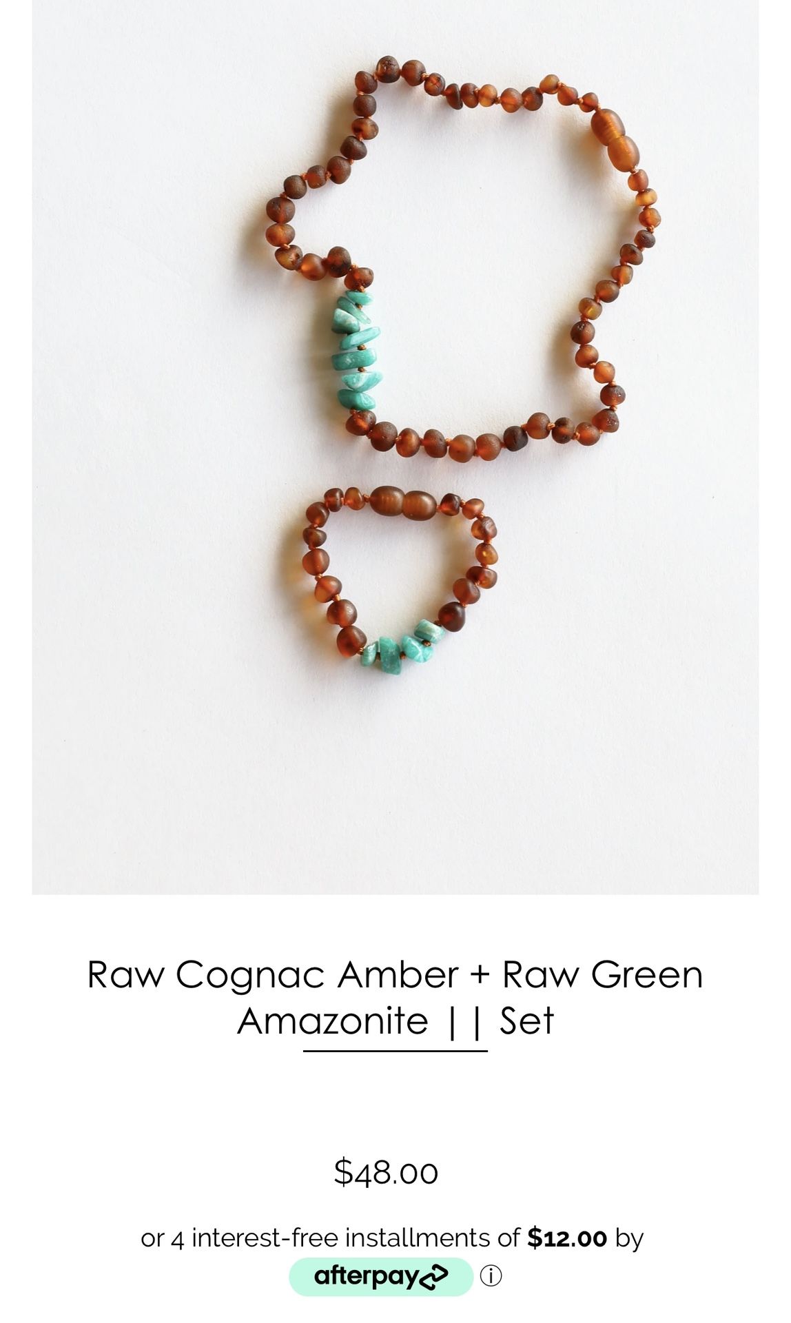 Amber Teething Necklace (Brand New) 