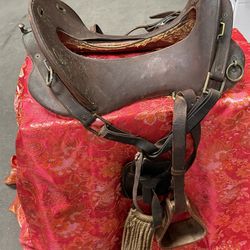 Antique John Clark - Western Saddle W/wood Stirrups 11.5" Seat c. 1870-90