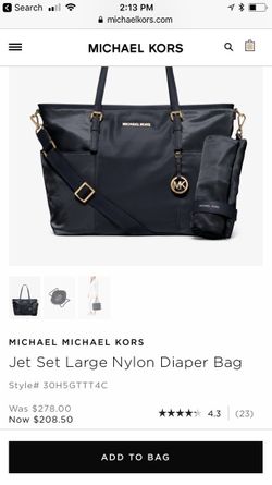 Michael Kors Jet set large nylon diaper bag for Sale in Belvidere IL OfferUp