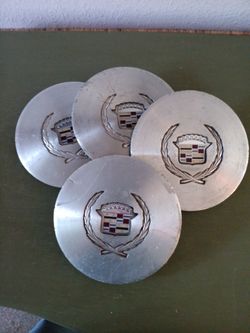 Factory OEM 88-91 Cadillac Deville Eldorado Seville Fleetwood Center Cap / Set of 4