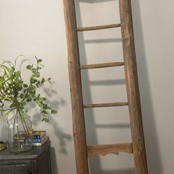 Antique railroad wood ladder
