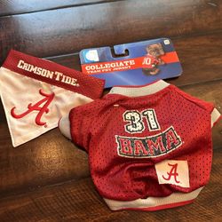 XS Alabama Dog Jersey - Never Worn or Opened (includes scarf)