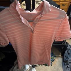 Nike pink polo