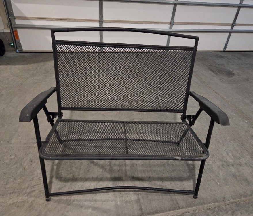 Foldable Iron Outdoor Bench