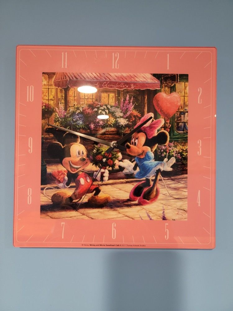 Disney Micky & Minnie sweet heart cafe wall clock - 11"×11"
