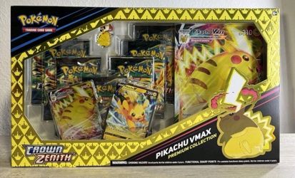 Pokemon Crown Zenith Pikachu VMAX Premium Collection With Pikachu Pin!
