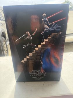 Sideshow Collectibles Star Wars Anakin vs Asajj Clone Wars Diorama