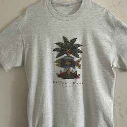 Vintage anvil cartoon tribal fish graphic t shirt 90s folk art