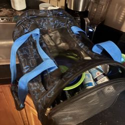 Dog bag with dog goodies