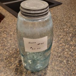 Mason 9" canning jar silver cap lid.