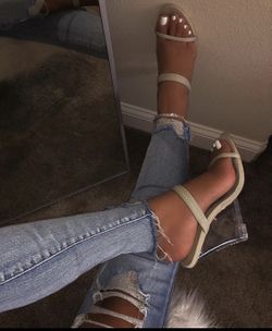 Clear heels