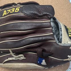 Wilson A735 Ecco Leather Black Baseball Glove 11 3 4 for Sale in