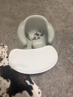 Bumbo baby seat with tray