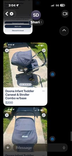 Doona  Infant Toddler Car seat, Stroller Combo + base