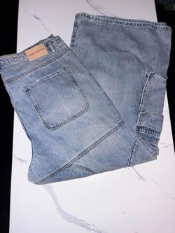 Silent Chapters Light Wash Cargo Denim Jeans