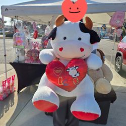 cow valentines plushie