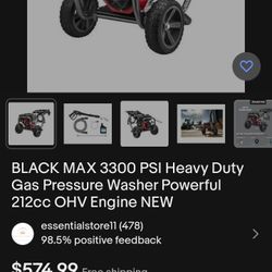 New 3300 Psi Pressure Washer