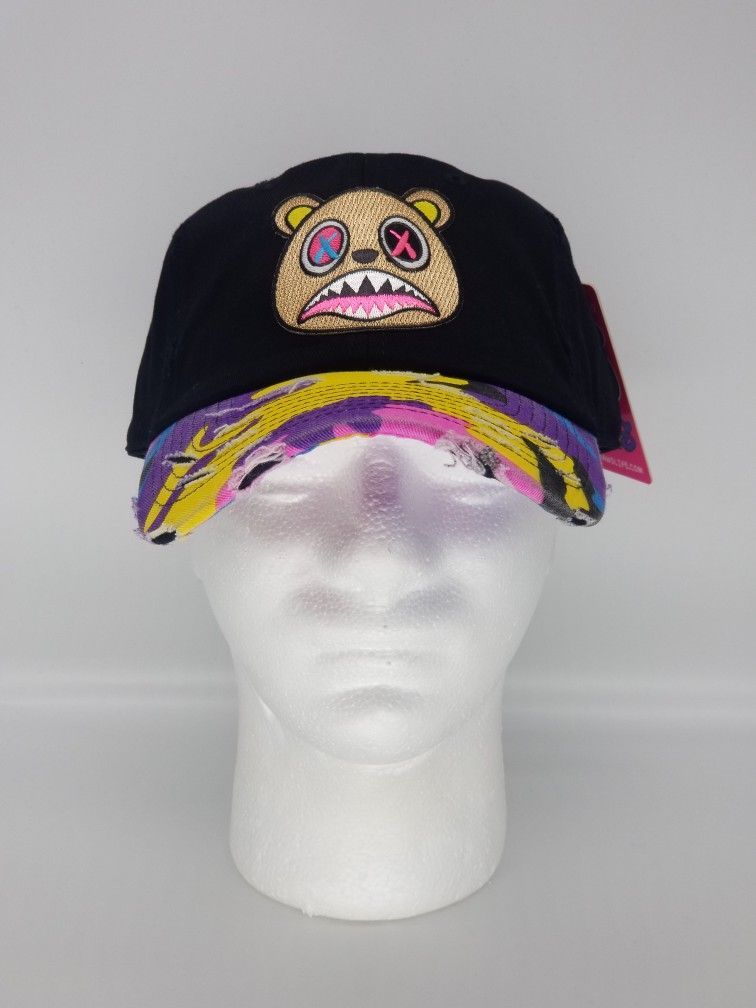 BAWS Crazy Savage Bear Distressed Dad Hat