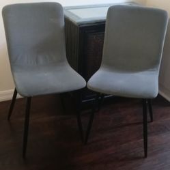 Like New Grayish Blue Kitchen Table Chairs