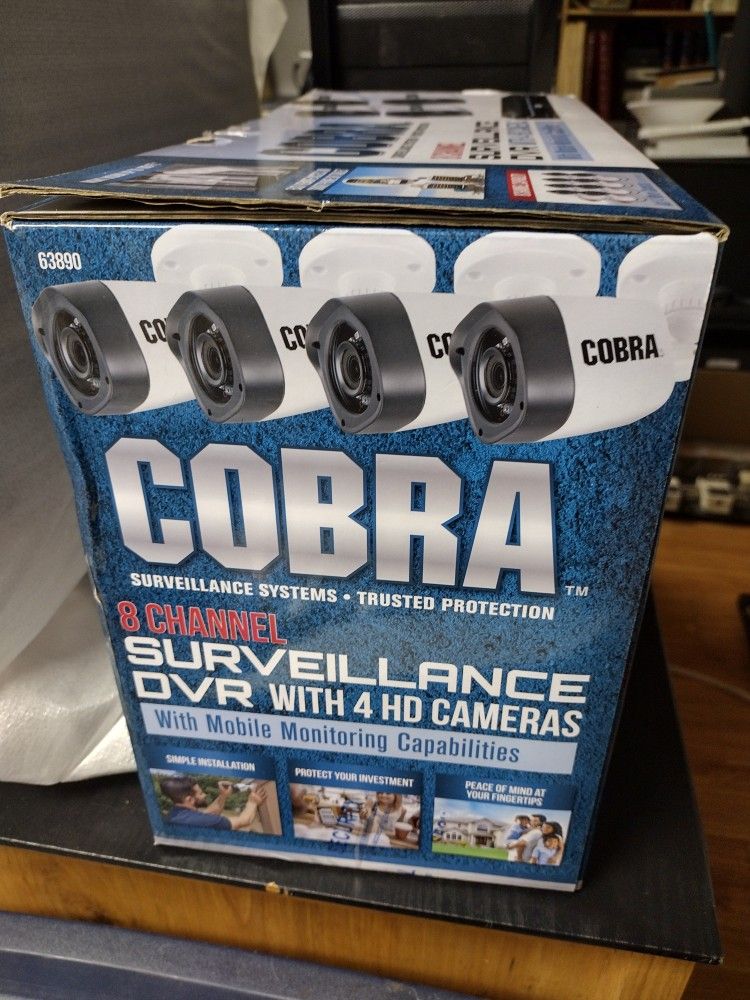 Cobra Surveillance DVR With 4 HD Cameras