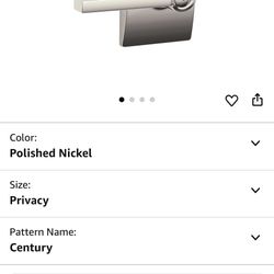 SCHLAGE F40 LAT 618 CEN Latitude Lever with Century Trim Bed and Bath, Polished Nickel (Privacy)