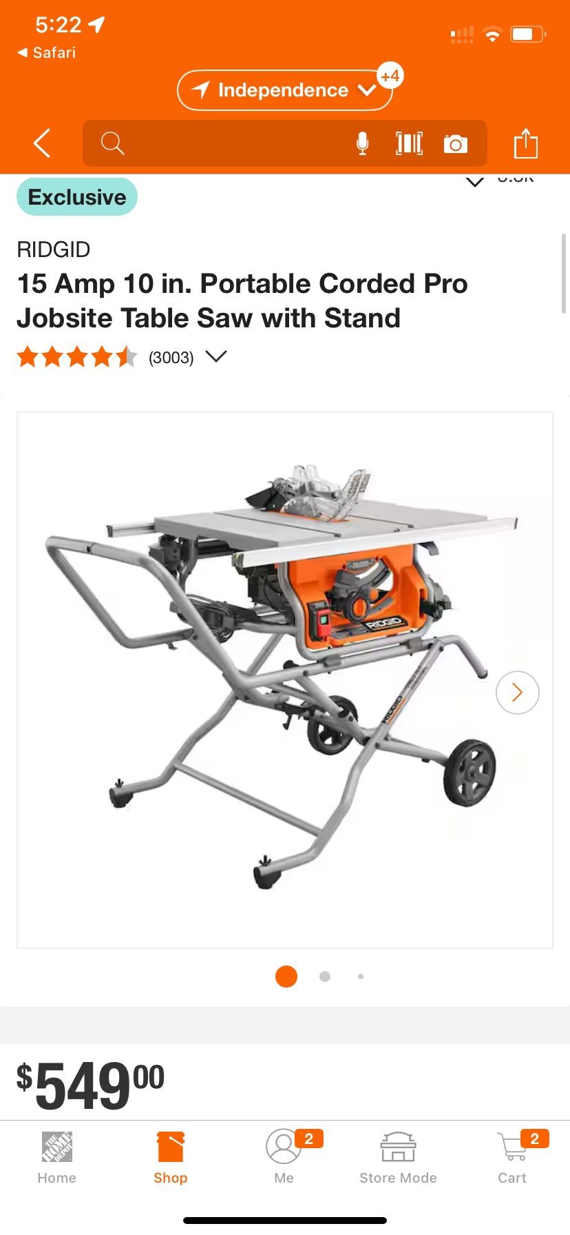 Ridgid 10in Job Saw!