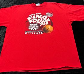 Men 2XL Vintage Y2K 2001 Arizona Wildcats Basketball Final Four Tshirt