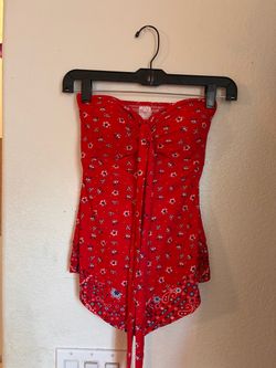 Red off shoulder xs tube top