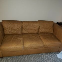 Real Leather Sofa And Chair 