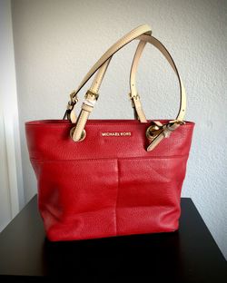 Red Michael Kors Leather