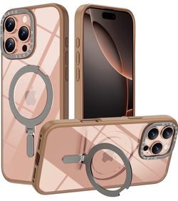 Miracase Magnetic for iPhone 16 Pro Max Case with Stand 6.9'' [Compatible with MagSafe] Shockproof Phone Case for iPhone 16 Pro Max with Flexible & Re