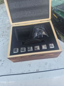 Whiskey Glass and Chilling Stones Gift Set