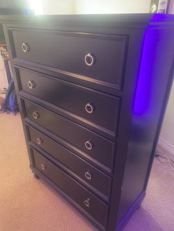 5 Drawer Espresso Bedroom Drawer Set
