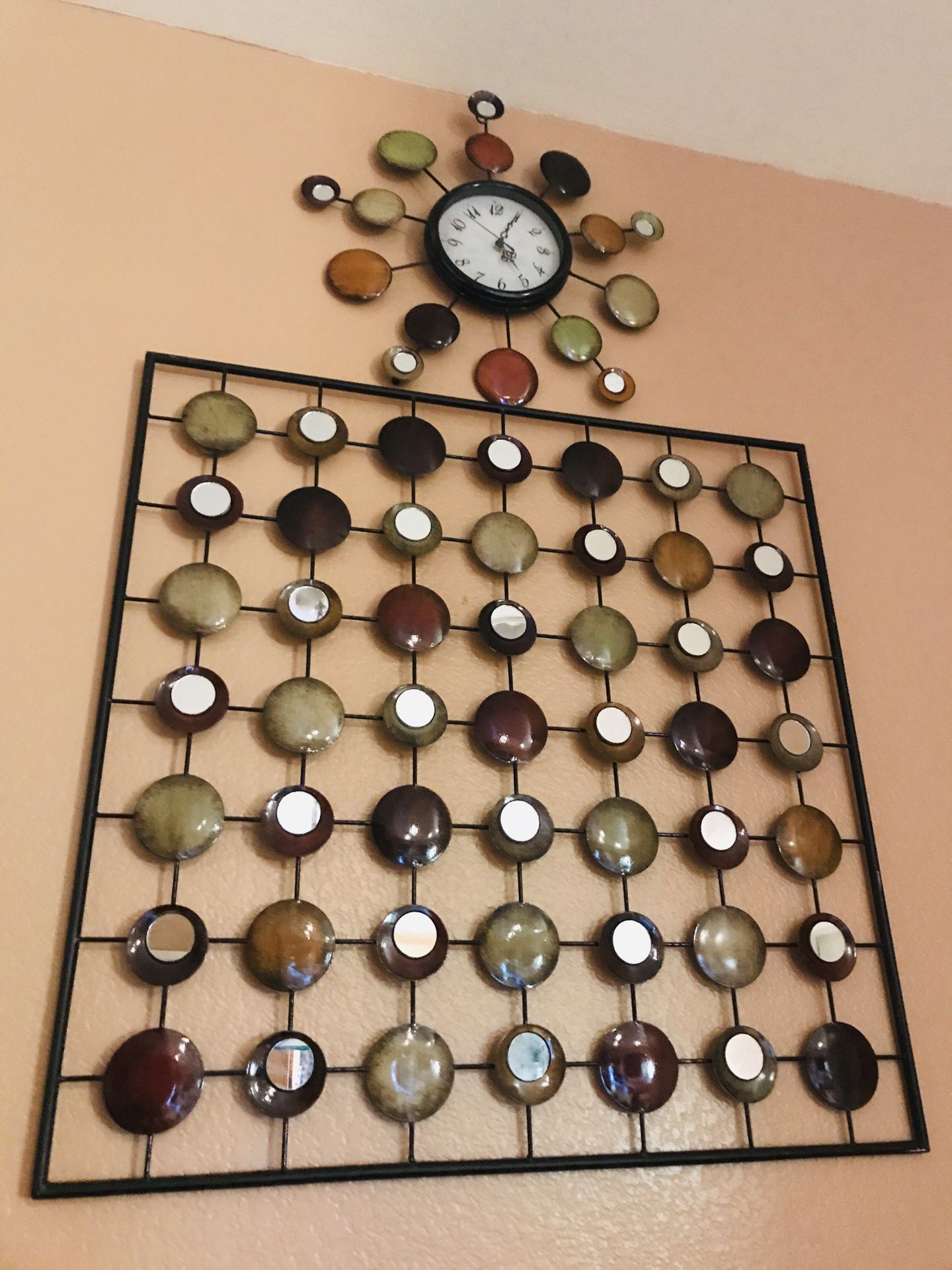 Wall frame with clock