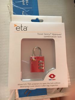 Travel sentry Approved combination lock