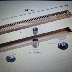 Floor Drain Brushed Gold 