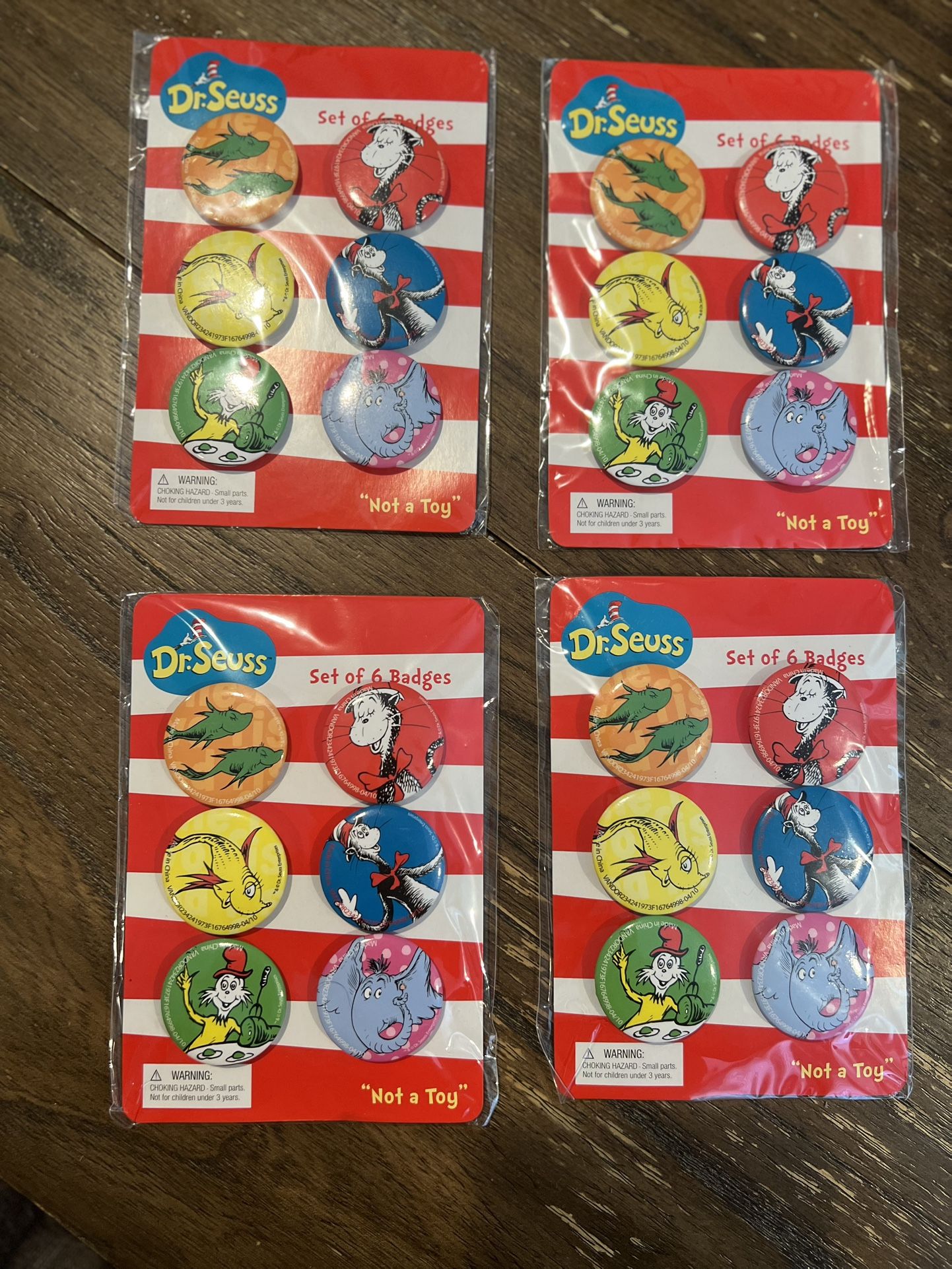 Cat And The Hat Medal Pins 