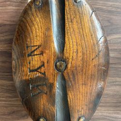 Vintage Wooden Block Pulley 