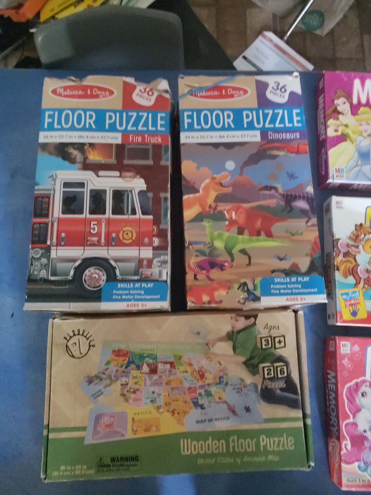 Floor Puzzles, Memory Games, Pottery Wheel