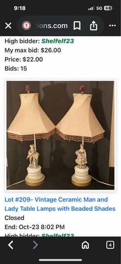 Vintage set of lamps