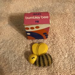 Vintage 1973 Avon Bumbley Bee Pin With Box