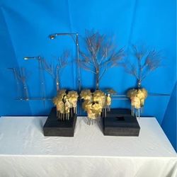 1970s Curtis Jerè Signed “Rainy Day in the Park” Wall Sculpture