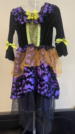Witch Girls Costume Dress Kids 7/8