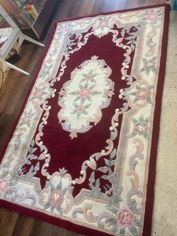 Floral Chinese Aubusson Wool Rug